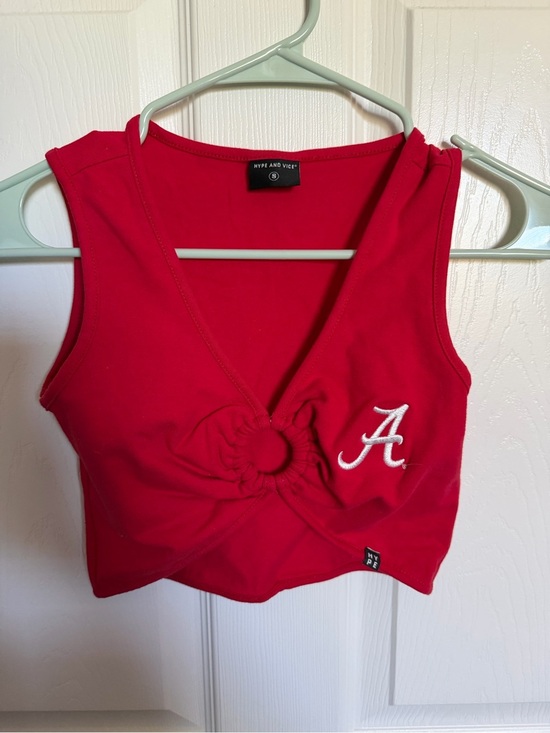 Hype and Vice Tops - University of Alabama Hype & Vice Keyhole Front Rec Crop Top Embroidered A Small